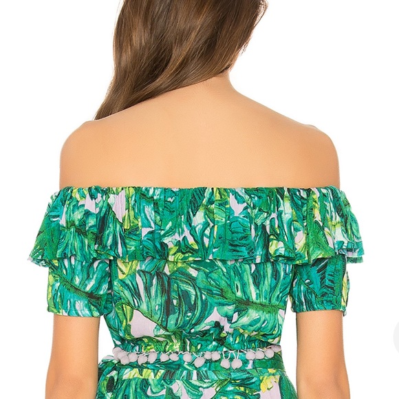 Lovers + Friends lilac palm Alicia crop top - Picture 3 of 8